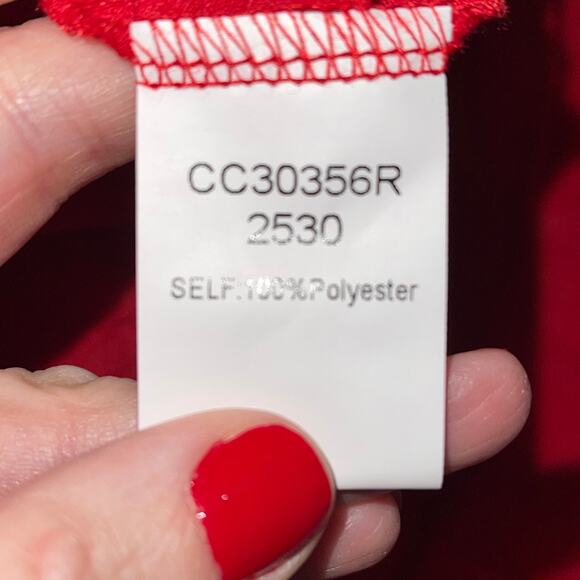 Cupshe Long Sleeve Mini Dress Red Medium NEW - Picture 10 of 12